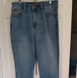Judy Blue Women's Boyfriend Fit Stretch Blue Jeans Size 11/30 Raw Hem